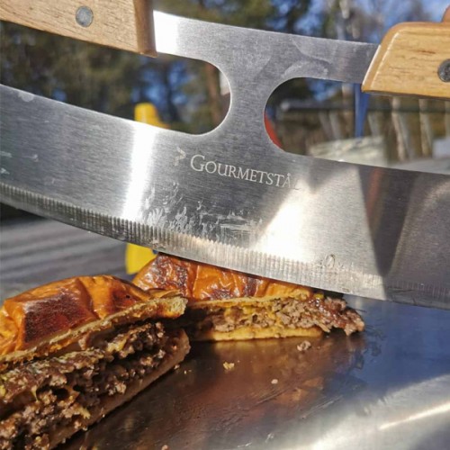 Gourmetstål Pizzaskärare rostfri vagga 35 cm - 1