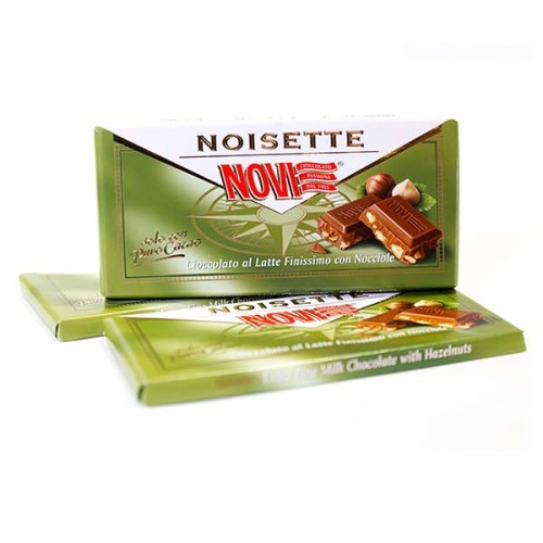 Mjölkchoklad m. bitar av hasselnötter NOVI Noisette 100 g - 1