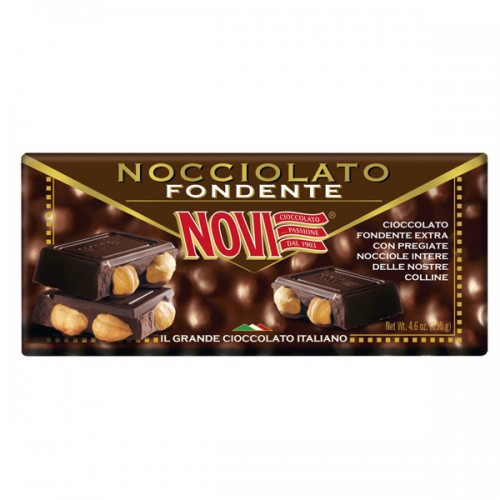 Mörk choklad med hela hasselnötter Novi 130 g - 1