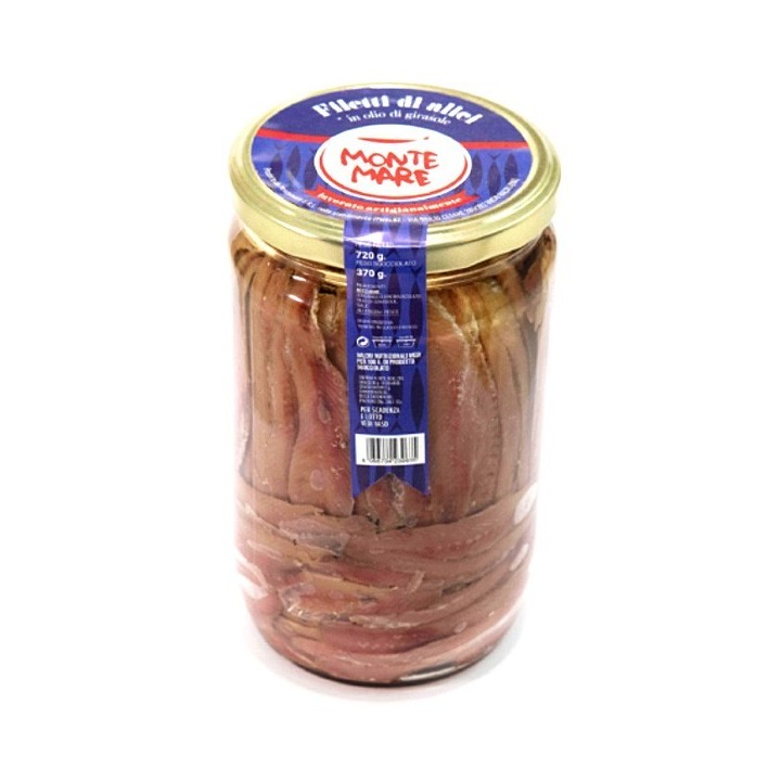 Filetti di Alici 720 g Monte Mare - 1