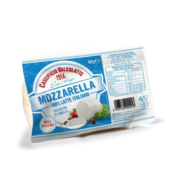 Mozzarella Fior di Latte Filone 400 g Valcolatte - 1