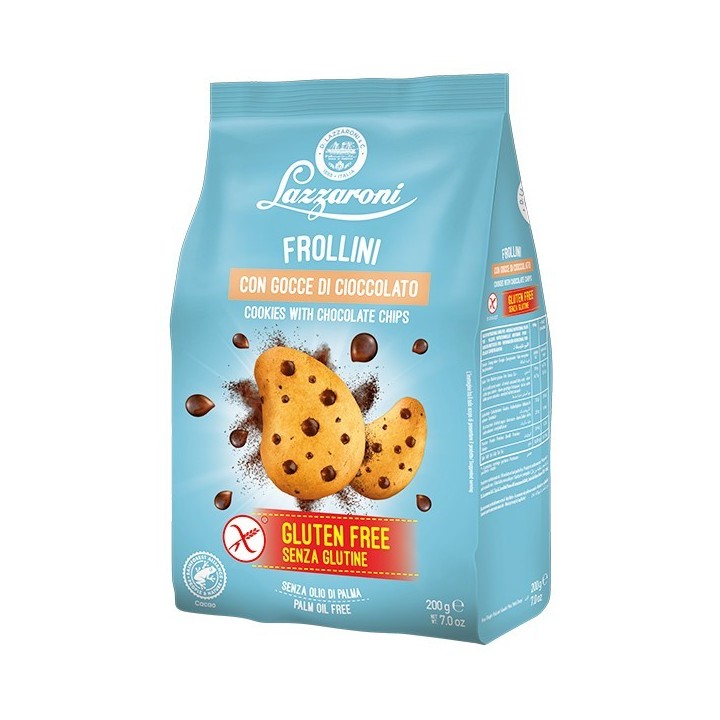 Glutenfria Frollini gocce cioccolato 200 g Lazzaroni - 1