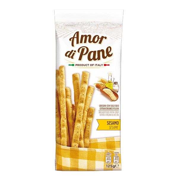 Grissini Sesamo 125 g Amor di Pane - 1 Grissini Sesamo 125 g Amor di Pane - 1