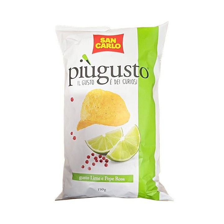 Chips Lime e Pepe Rosa 150 g San Carlo - 1