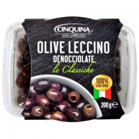 Olive Leccino Denocciolate Vaschetta 200 g Cinquina - 1