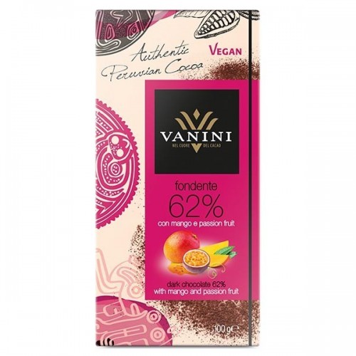 Fondente 62% con mango e passion fruit 100 g Vanini - 1