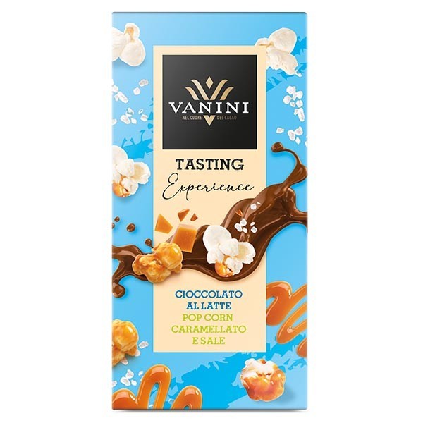 Cioccolato al latte pop corn caramellato e sale 75 g Vanini - 1