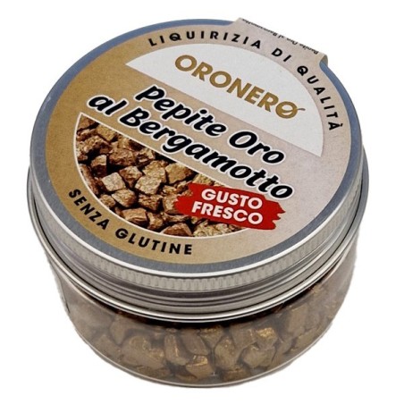 Oronero Liquirizia Pepite Oro al Bergamotto 70 g Sirea Liquirizia - 1