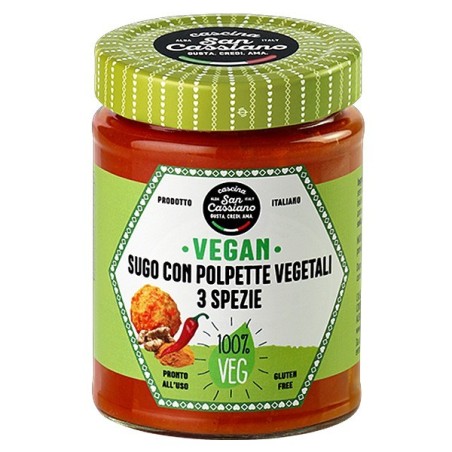 Sugo polpette 3 spezie VEGAN 290 g Cascina S. Cassiano - 1