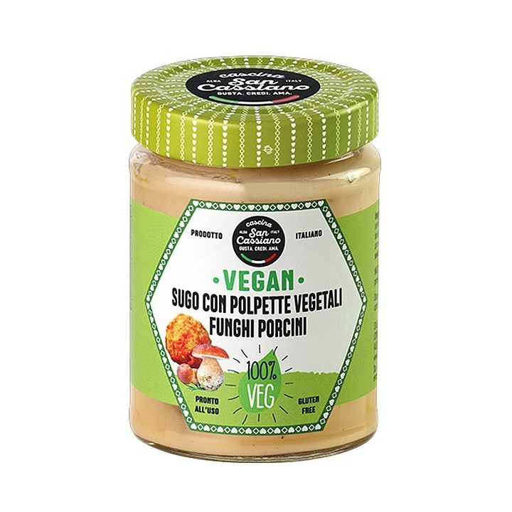 Sugo polpette ai porcini VEGAN 290 g Cascina S. Cassiano - 1