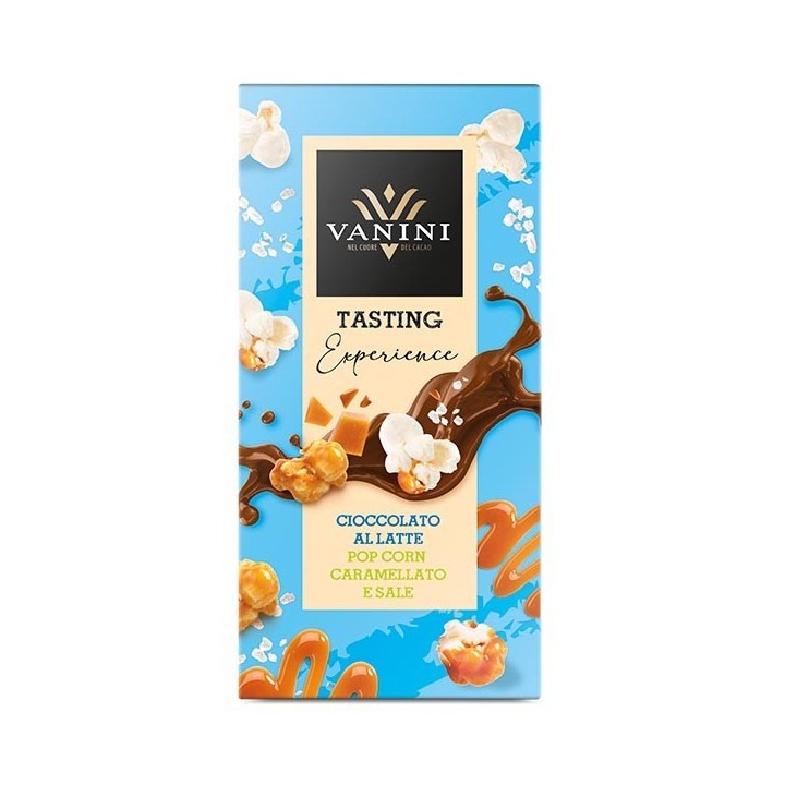 Cioccolato al latte pop corn caramellato e sale 75 g Vanini - 1